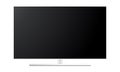 White wide TV screen mockup front view